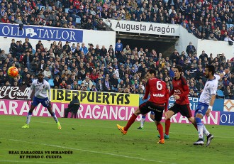 Gol de Ángel ante el Mirandés 