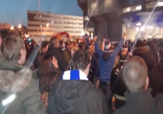 Afición entrando en el Sadar Osasuna